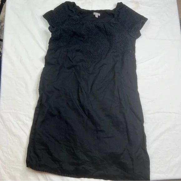 J. Jill Dresses Pure J Jill Black Dress Small Short Sleeve Shirt Dress A60922 Poshmark